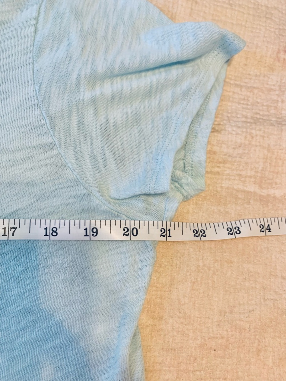 ATM Women’s Ocean Blue Slub Jersey Schoolboy Crew Neck Tee. L - Picture 9 of 10